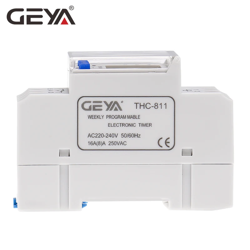 GEYA THC 811 Din Rail 24 часов цифровой таймер с литиевой Батарея 6 Язык еженедельно таймеры