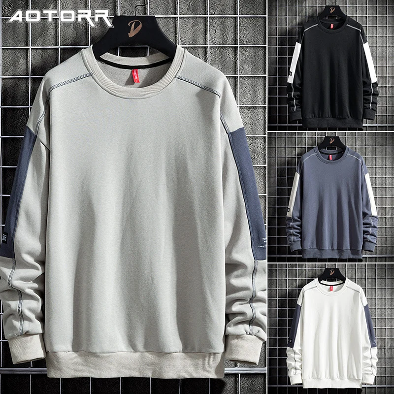 

Мужская толстовка с длинным рукавом, уличная Толстовка в стиле хип-хоп с индивидуальным принтом, Свитшот в стиле Харадзюку, весна-осень 2021