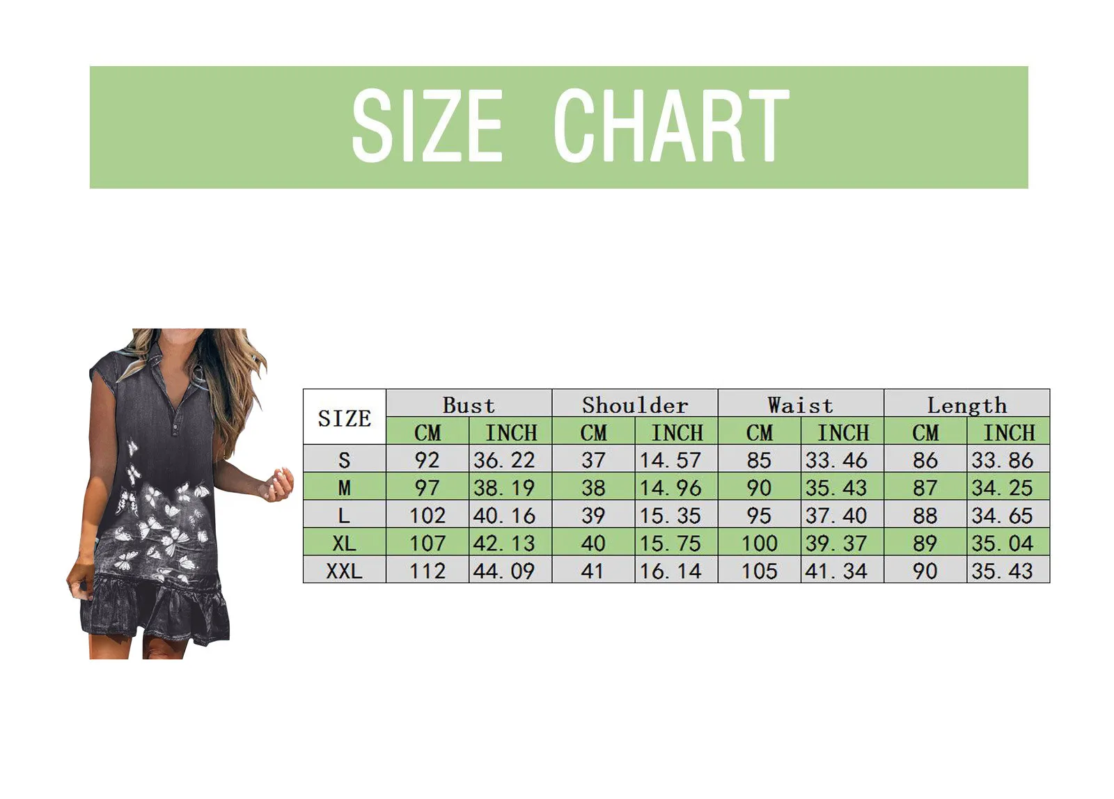 

Sagace Dresses For Women 2021 Fashion Summer Sleeveless V-neck Butterfly Print Casual Loose Dress Denim Dress Vestidos De Mujer