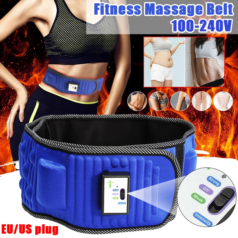 Электрический пояс для похудения фитнес массаж X5 раз вибрация тренажер брюшного