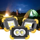 Водонепроницаемый портативный Рабочий фонасветильник, перезаряжаемый прожектор с батареей 18650, уличный Точечный светильник для кемпинга или аварийного освещения