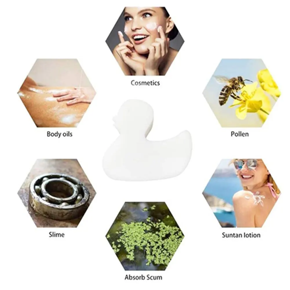 

16PCS Oil Absorbing Sponge Duck Shape Cleaning Scum Sponge Hot Tub Spa Filter Absorb Sludge Dirt and Scum For Swimming Pool