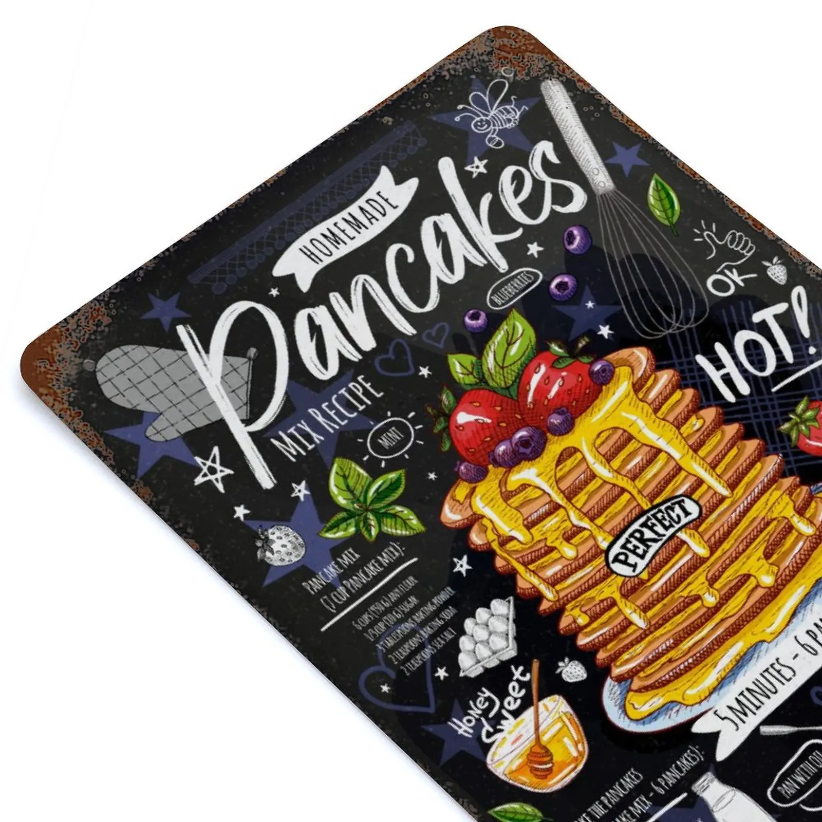 

Food Restaurant Cafe Chalk #3 Printed Vintage Metal Poster Home Pub Bar Garage Wall Decoration Tin Sign Plaque Decor