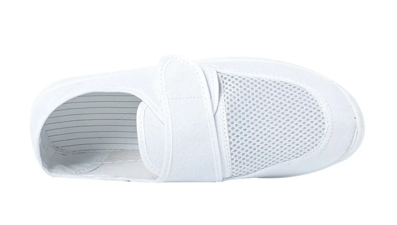 

Industrial white anti-static shoes canvas mesh shoes static grid eye buckle shoes dust-free shoes clean shoes work shoes