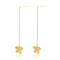 simple gold ear line butterfly drop earrings for women metal alloy hanging dangle long earrings beautiful jewelry girls gifts
