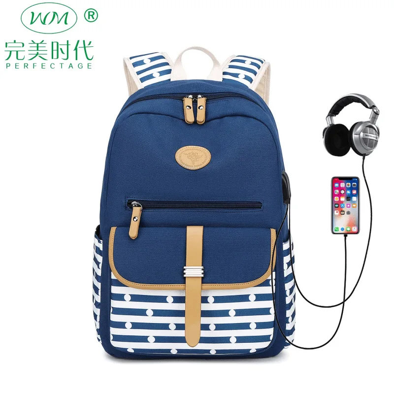 

Korean Version Backpack Women Canvas Travel Bag Women Fashion High Capacity Solid Color Backpack Student Zipper Girl School Bag