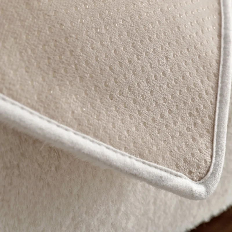 

New Thicken Plush Sofa Towel Solid Color Anti-slip Seat Cushion Slipcovers for Living Room L-shaped Couch Decor Protector Cover