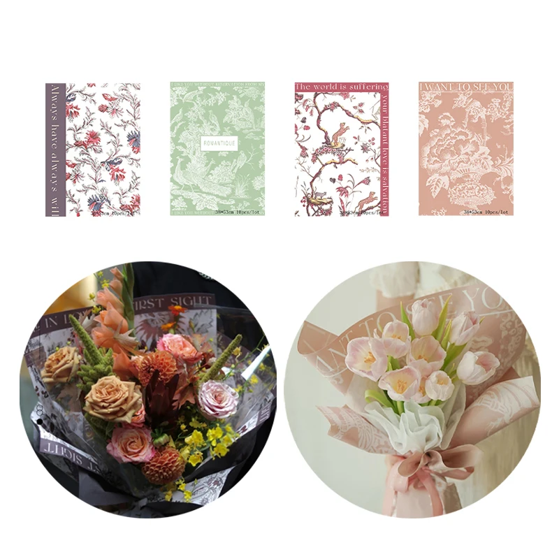 

10 листов винтажной живописи серии корейский цветок оберточная бумага толстый материал прочный