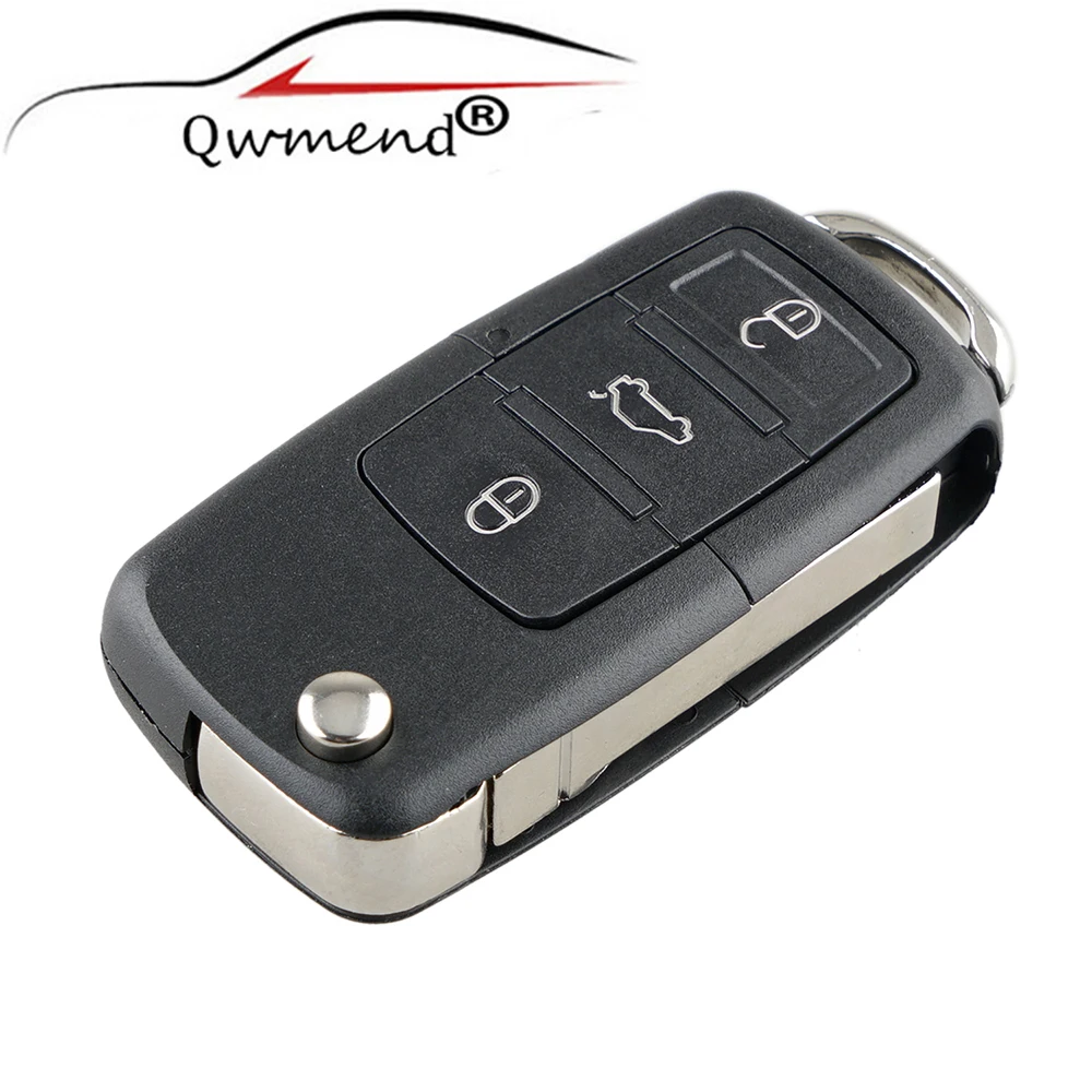 3 кнопки Складной Корпус автомобильного ключа дистанционного управления чехол Fob для Vw Volkswagen Jetta Golf Passat Beetle Polo сидение BORA Skoda ключ оболочки
