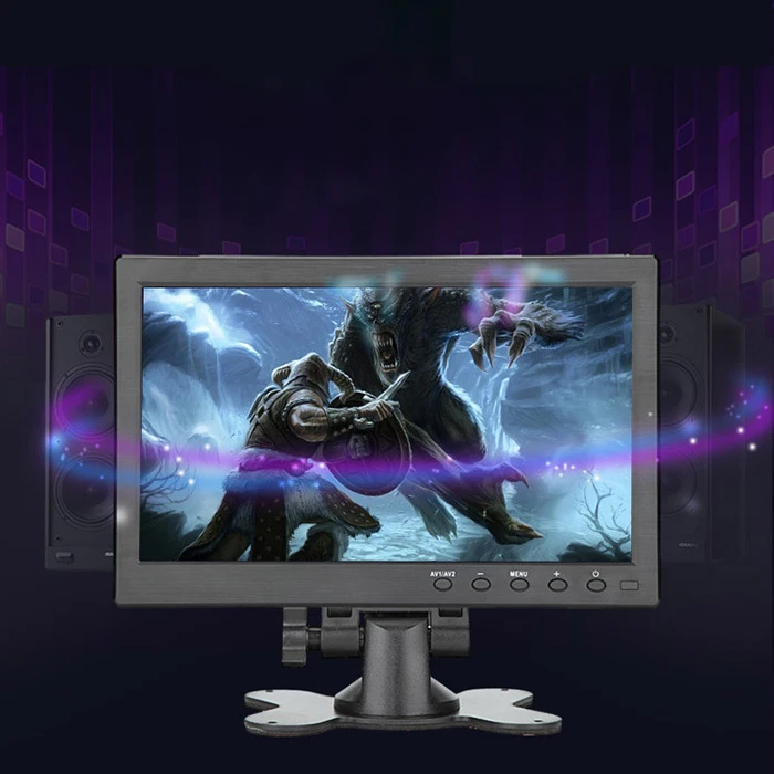 

10.1 Inch Small Portable Laptop Computer Monitor With Hdmi Vga Port; Raspberry Pi Display Screen Monitor,Hd 1024X600 - Build Wit