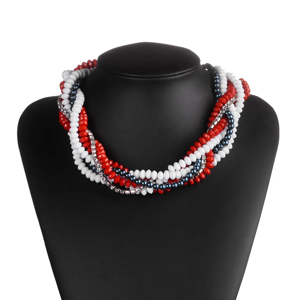 Готическое Массивное колье массивное ожерелье женское плетение Пластиковые