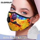 GLORSUN маска для загрязнения моющаяся против пыли pm2.5 запах дыма воздуха модный спортивный дышащий угольный фильтр для рта маска для лица