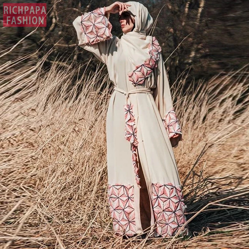 Зимнее кимоно абайя Дубай турецкий хиджаб мусульманское платье джилбаб