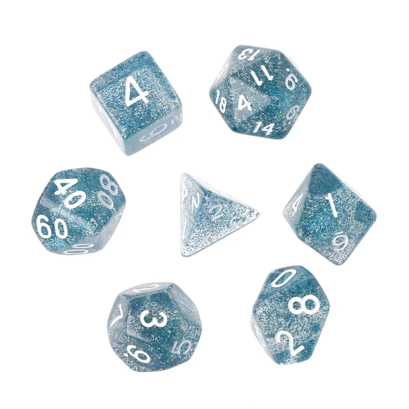 

7 шт. мерцающие полигедрические кости для Dragon Pathfinder D20 D12 2xD10 D8 D6 D4