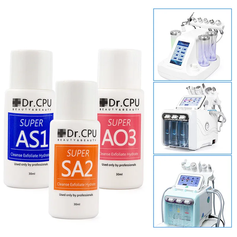 Hot Sale AS1 SA2 AO3 Aqua Peeling Solution 30ML Hydra Dermabrasion Face Clean Facial Cleansing Blackhead Export Liquid