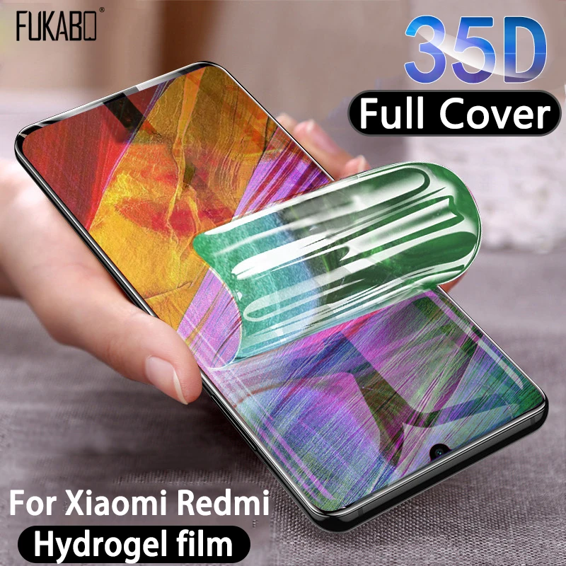 35D полное покрытие Гидрогелевая пленка для Xiaomi Redmi Note 8 7 5 K20 Pro 6A Защитная пленка для Xiaomi Mi 9T SE 8 Lite