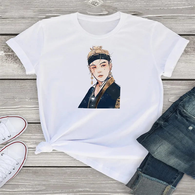 

Tops for Women Agust D SUGA Tshirts Print T-Shirt Harajuku Tshirts 2022 Summer Korean Graphic Tees Women Aesthetic clothes