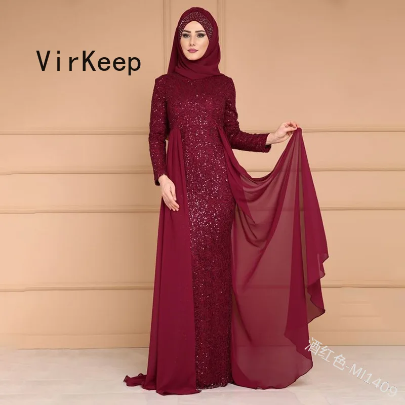 

women fashion chiffon splicing maxi dress plus size robe jalabiya ramadan Kaftan gown arabic Dubai islamic Muslim Abaya VKDR2491
