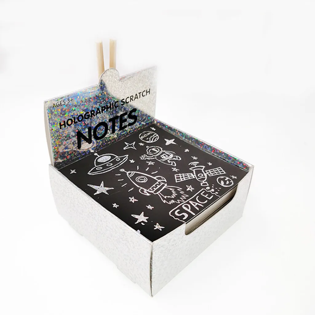 Набор для заметок каракули с голографической радужной бумагой 100 2 стилуса