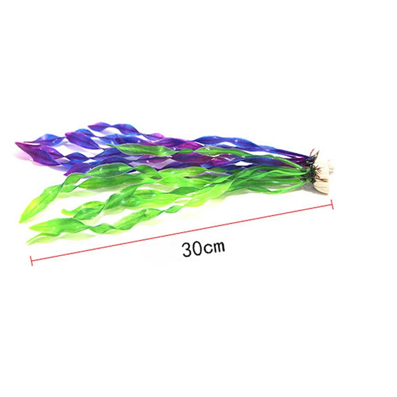 

29.5CM Aquatic Aquarium Fish Tank Decor Aquarium Ornaments Artificial Water Plants Plastic Green Purple Grass Plant Lawn