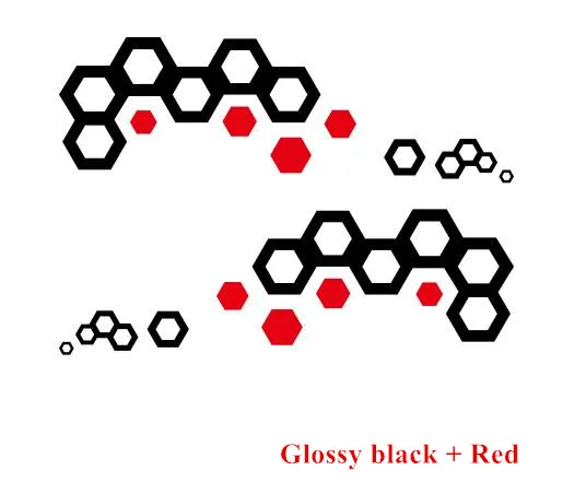 black-red Двухсторонние геометрические графические виниловые наклейки для автомобиля, двери, украшения тела, наклейки для Chevrolet Spark 2011-19, стайлинга автомобилей, спортивные полосы - Название цвета: black-red