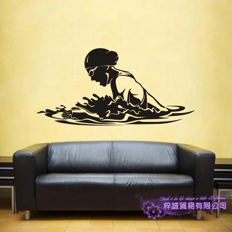 Женские настенные Стикеры для плавания наклейки автомобиля постеры виниловые на