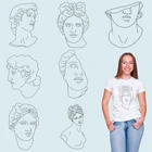 Скульптурные наклейки с короткими линиями для глажки, термотрансферные наклейки из ПВХ, наклейки на одежду, Термотрансферная печать