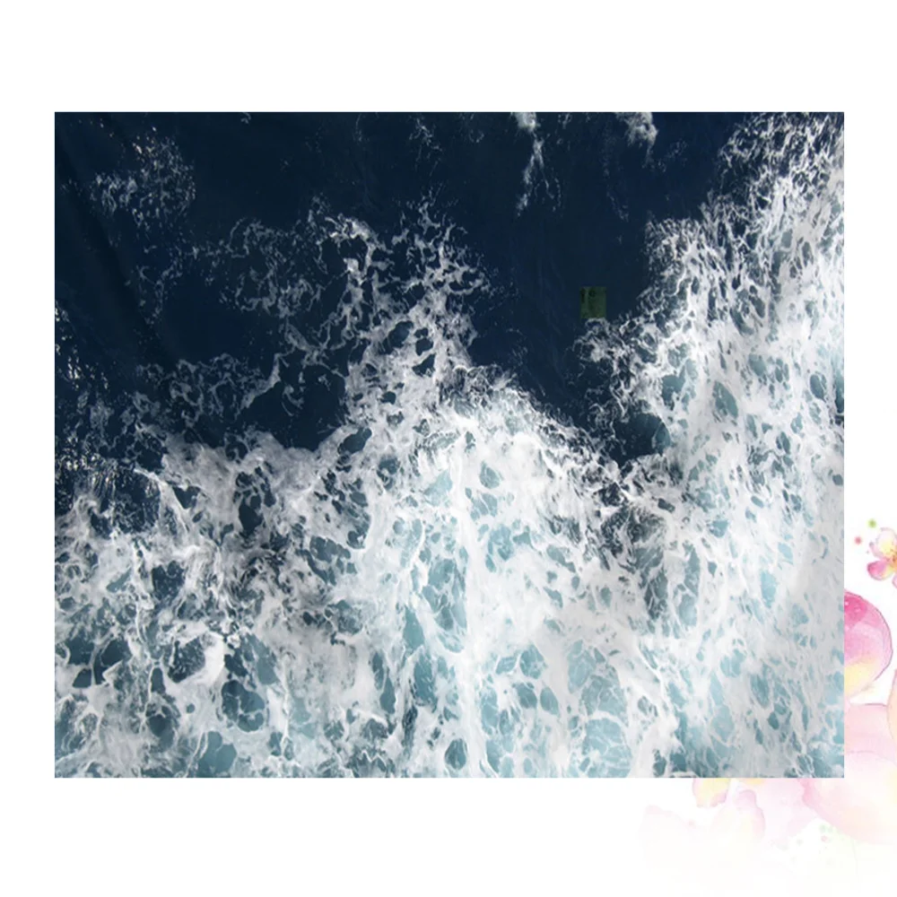 

1PC 200x150cm Decorative Tapestry Sea Wave Printed Polyester Wall Hanging for Home (Green)