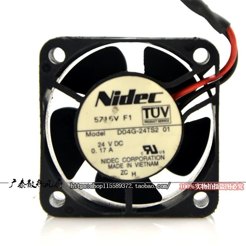 Оригинальный 24V 0.17A 4CM 4020 инвертор беззвучный вентилятор D04G-24TS2 01