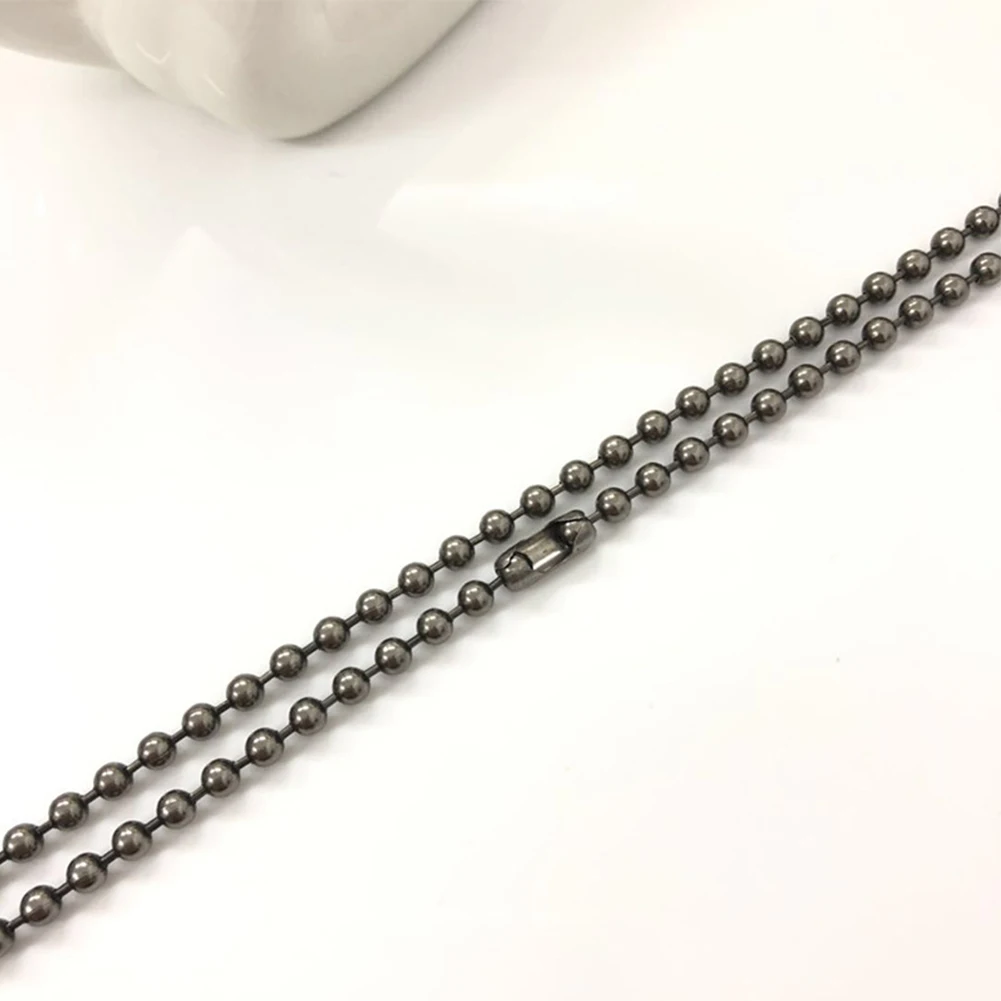 3 мм чистая титановая бусина цепь Сверхлегкий DIY ожерелье Rustproof мяч аксессуары