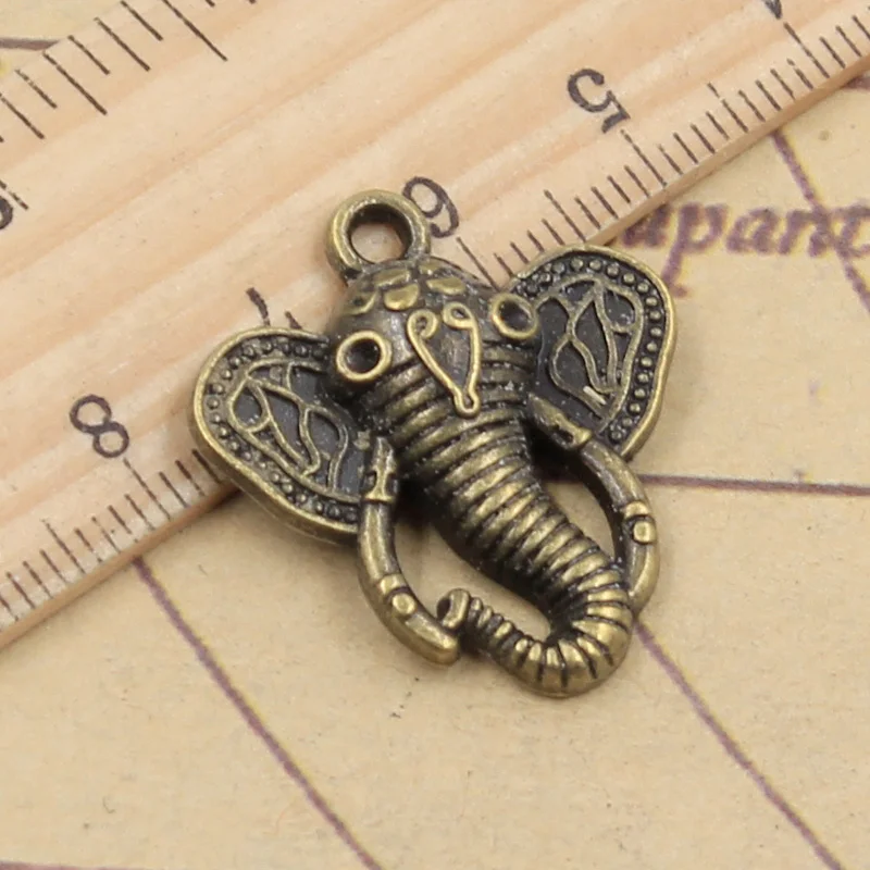8 шт амулеты слон 27x25 мм античная бронза серебряный цвет Подвески Изготовление DIY