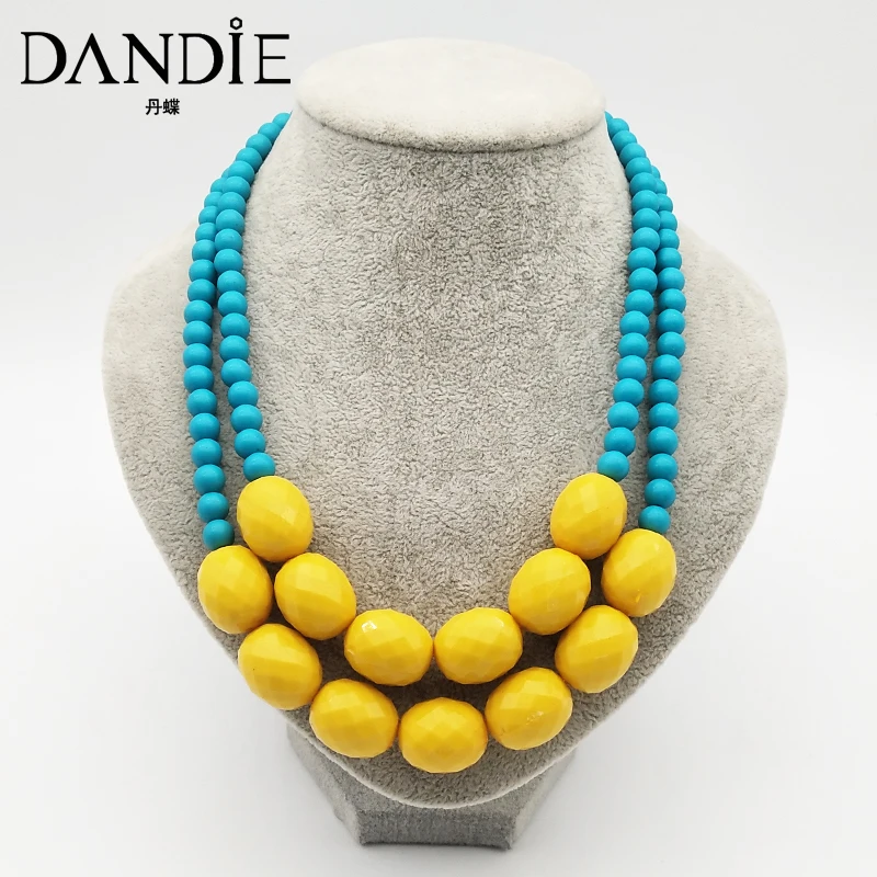 Модное многослойное акриловое ожерелье для танцев милые женские