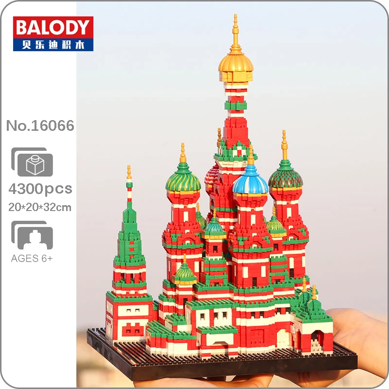 

Balody 16066 World Architecture Saint Basil's Cathedral Church Building Model Mini Diamond Blocks Bricks Toy for Children Gifts