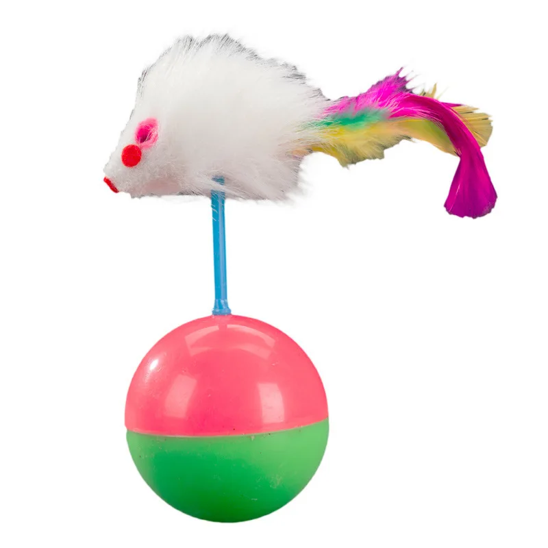 Забавная мышь игрушки неваляшки для мяч котов интерактивные кошки котенок игры