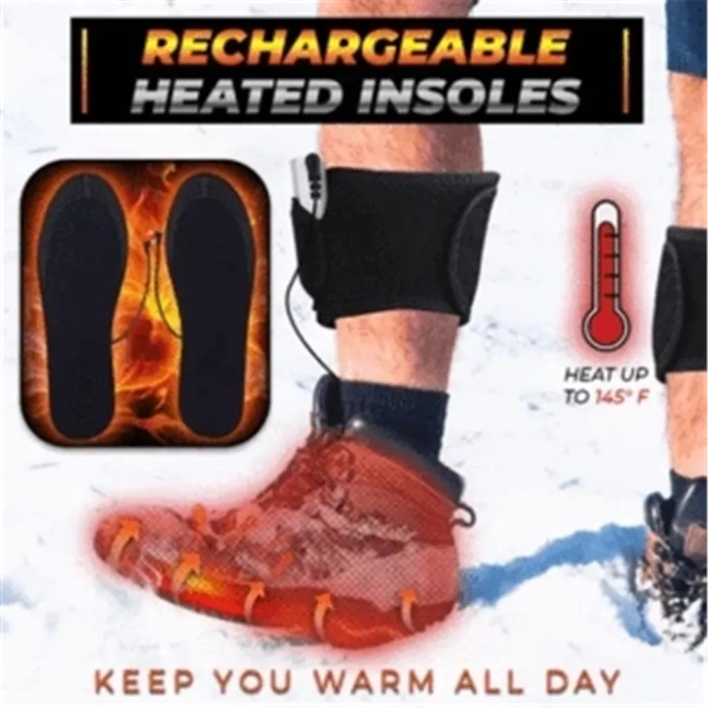 USB стельки для обуви с подогревом электрическая грелка ног теплые носочки зимние