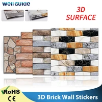 3d wall paper marble brick peel and self adhesive wall stickers waterproof diy kitchen bathroom home wall stick pvc tiles panel