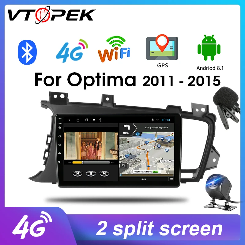 Vtopek автомобильный Радио стерео Android 9 0 для Kia Optima 3 K5 2011 2014 Мультимедиа Видео плеер