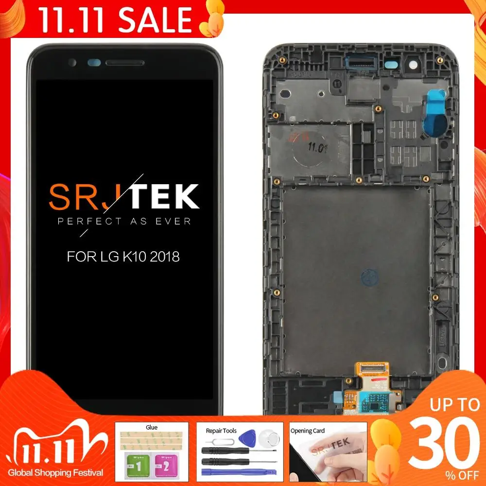 

Оригинальный дисплей 5,3 дюйма 1280x720 IPS для LG K10 2018 ЖК-дисплей сенсорный экран Замена для LG K10 2018 дисплей с рамкой