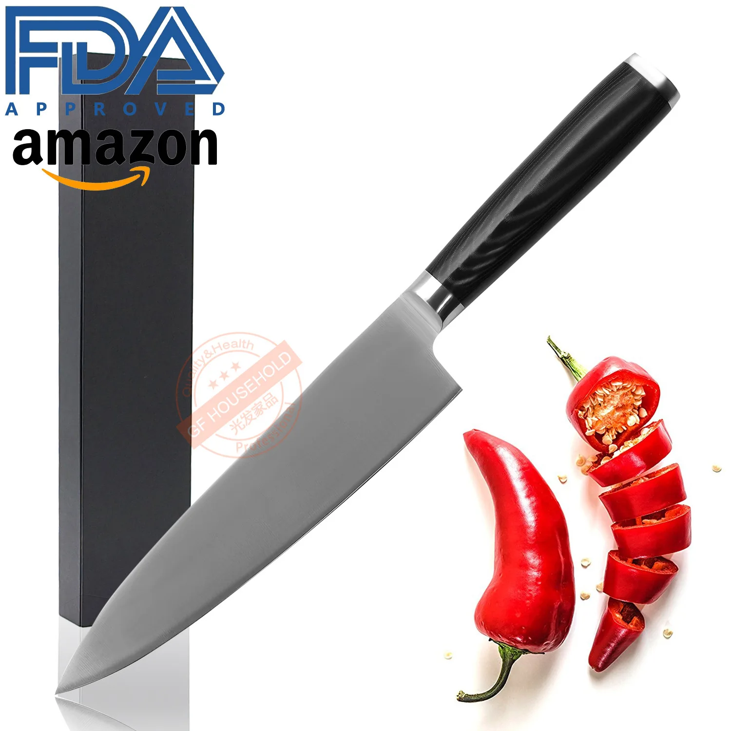 Нож для готовки еды в западном стиле 8 дюймов секционный нож из нержавеющей стали