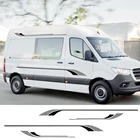 Длинные боковые полосы для Mercedes Benz Sprinter, автомобильные спортивные стильные украшения, наклейки, аксессуары для тюнинга автомобилей