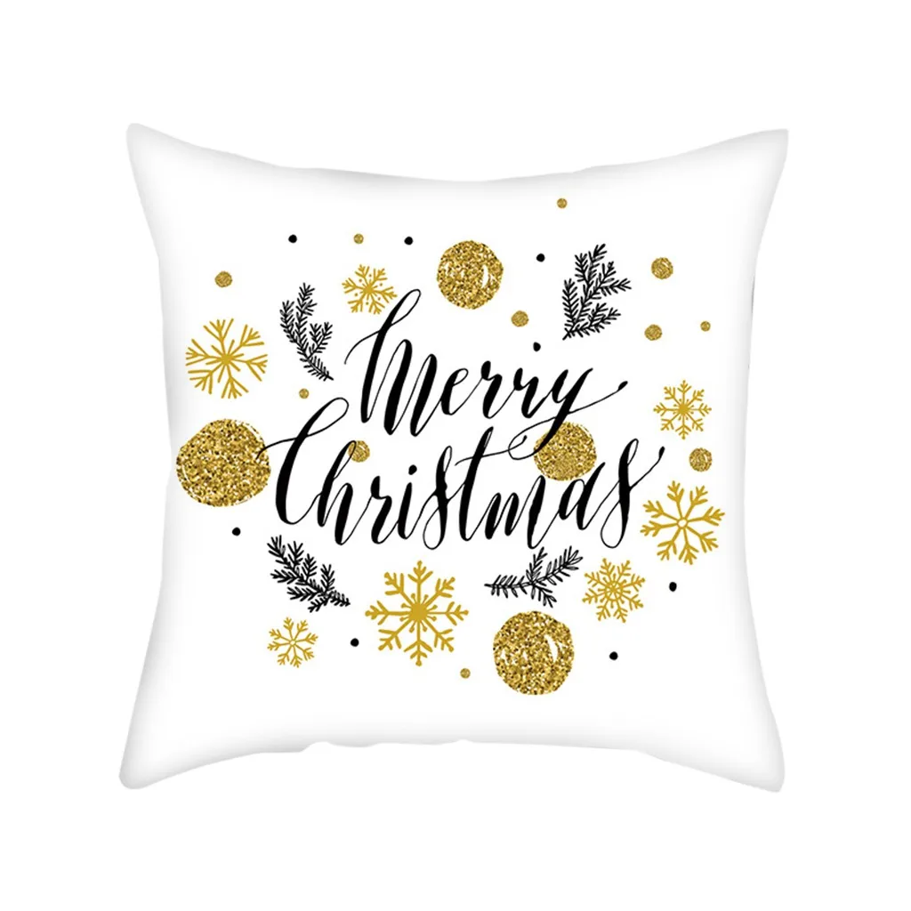 Рождественская искусственная декоративная подушка чехол для мопса собака