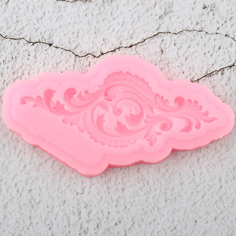 Силиконовая форма сделай сам с рельефной каймой листья кекс Топпер конфеты глина