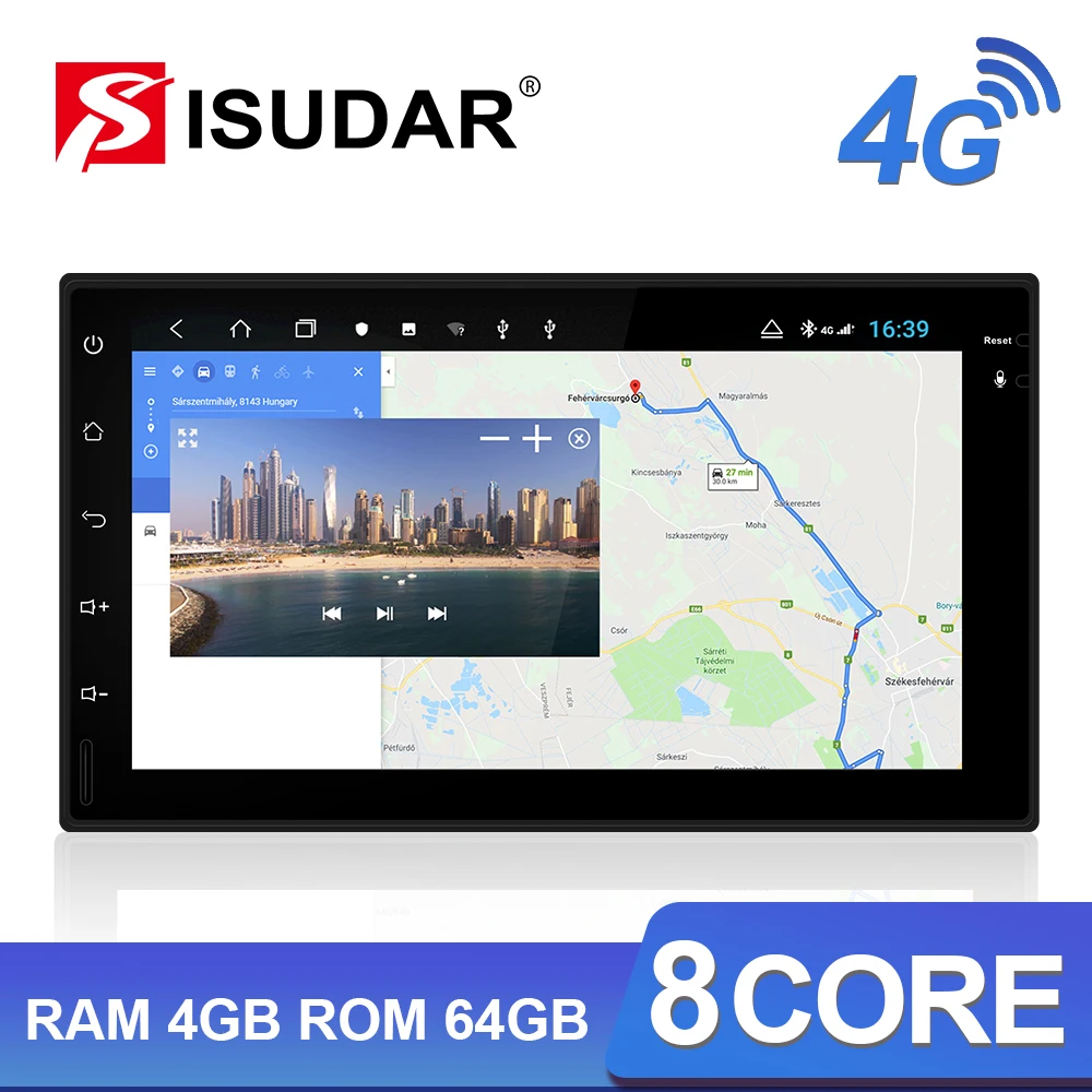 Isudar H53 4G Android 2 Din Авто Радио для Nissan/Xtrail/Tiida/hyundai/KIA Автомобильный мультимедийный gps 8