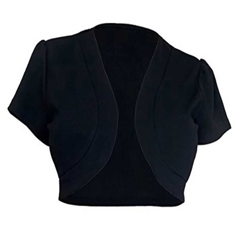

Women Cardigan Short Sleeve Shrug Bolero Casaco Feminino Slim Woman Open Stitch Womens Sweaters Outerwear