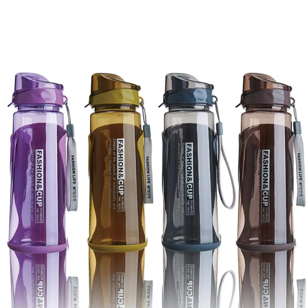 700-800ml Outdoor Sports Travel Camping Water Bottle Plastic Leakproof Bottles Kettle Drinkware Kitchen Accessories | Дом и сад