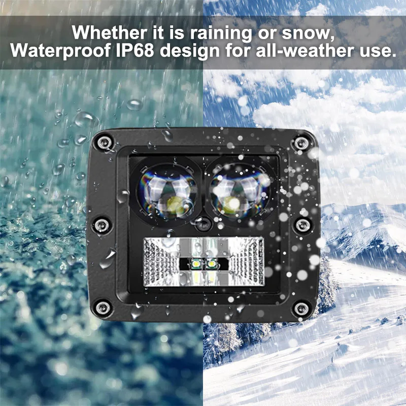 Светодиодсветильник панель с утапливаемым креплением для внедорожников 4x4