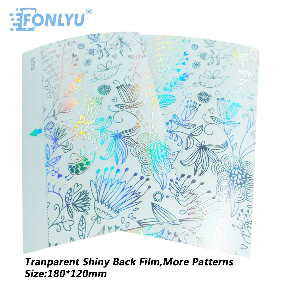 FONLYU Transparent Shiny Colorful Back Film Compatible for All Hydrogel Cutting Machine Mobile Phone Back Protective Films