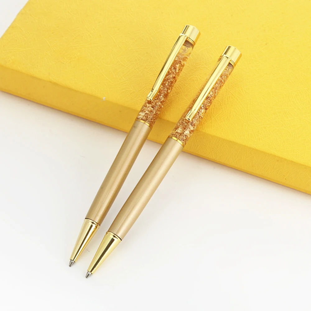 1 шт. роскошные шариковые ручки масляные прозрачные металлические из фольги