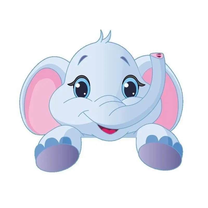 Милые животные лампа в форме слона Сменные наклейки съемные настенные стикеры