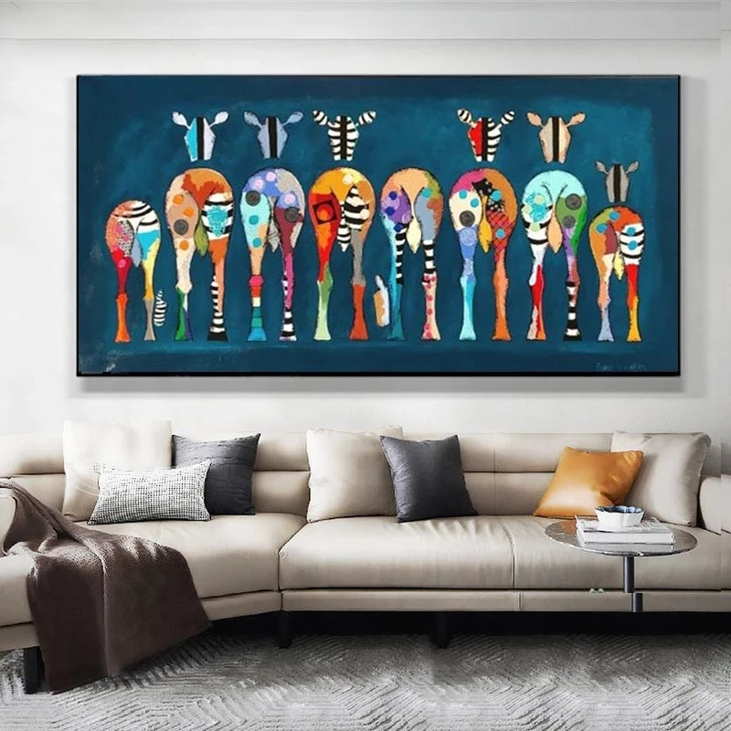 

Abstract Zebra Graffiti Animal Canvas Paintings Posters and Prints Wall Art Pictures for Living Room Home Decoration Cuadros